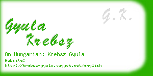 gyula krebsz business card